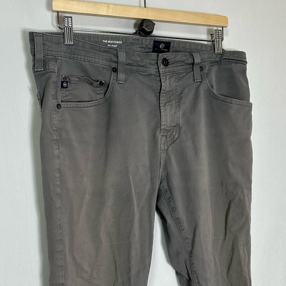 AG Adriano Goldschmied Mens Grey The Matchbox Slim Straight Fit Pants - 34 R - Picture 3 of 6